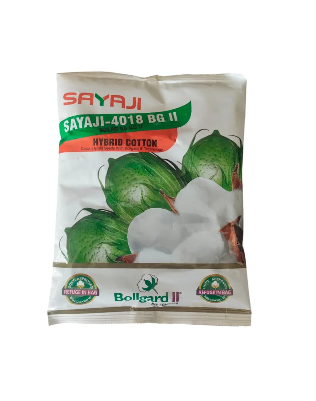 Sayaji 4018 BG-II Hybrid Cotton Seeds (475 Gm), High-Yield Potential, Medium Duration Variety - Image 1