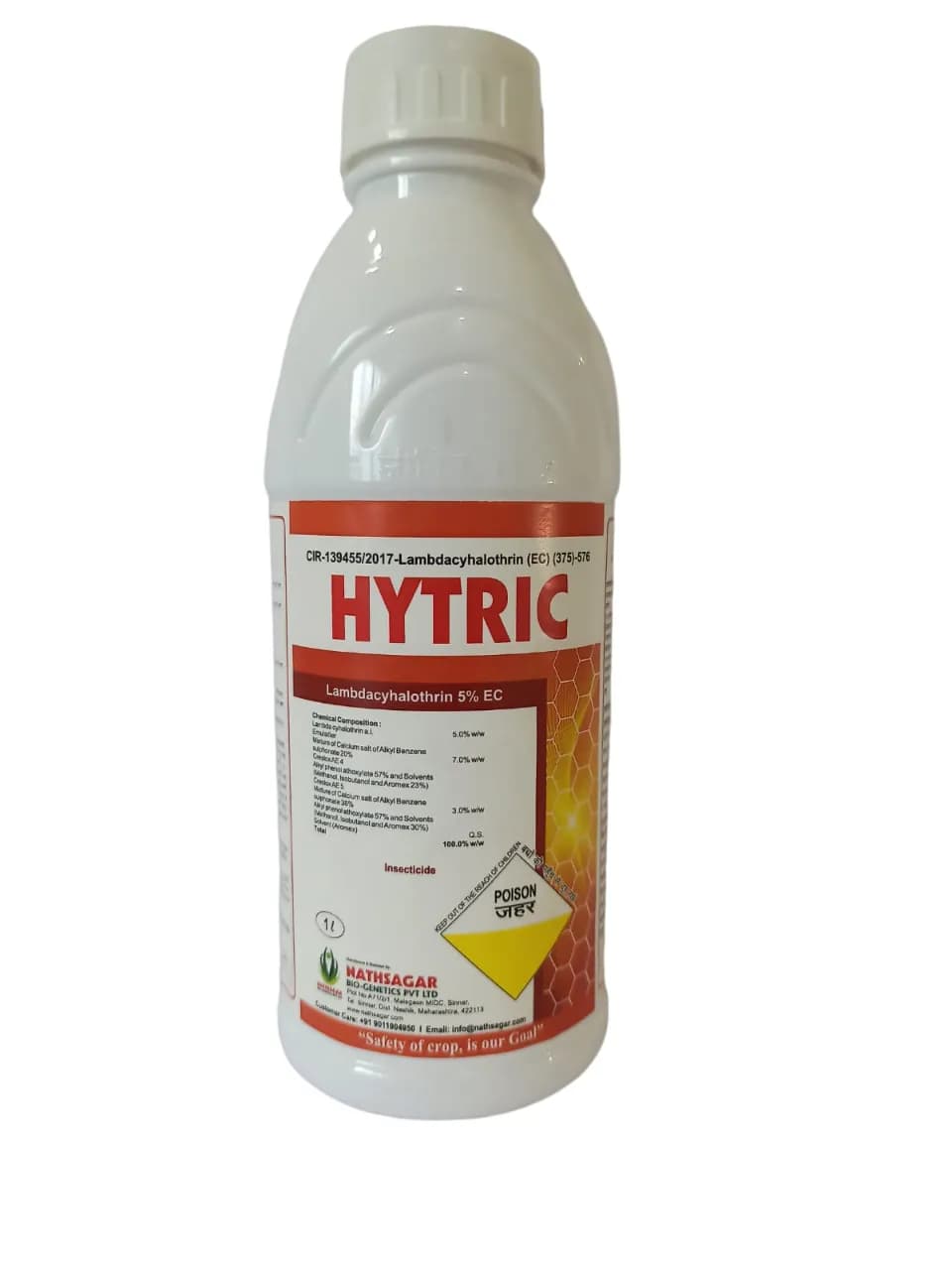 Nathsagar HYTRIC Lambda Cyhalothrin 5% EC Insecticide, Contact and Systemic Control