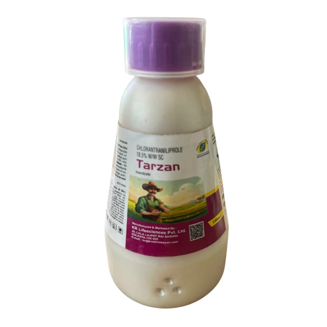 Krishi Rasayan Tarzan Chlorantraniliprole 18.5% SC Insecticide, Effective Pest Control Against Leaf Eating Caterpillars and Borers