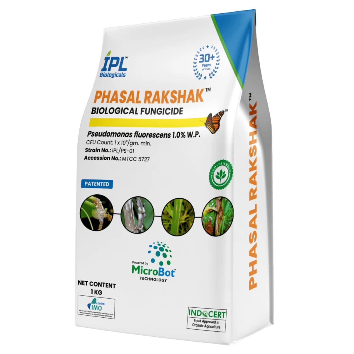 IPL Phasal Rakshak Pseudomonas Fluorescens 1.0% WP Bio Fungicides, Effective Control Of Seed, Soil And Air Borne Diseases - Image 1