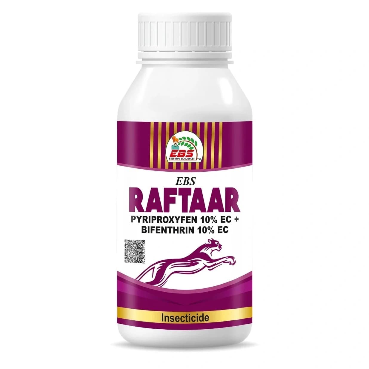 EBS Raftaar Pyriproxyfen 10% + Bifenthrin 10% Ec Insecticides, Effective For White Fly, Thirps And Mites Control - Image 1