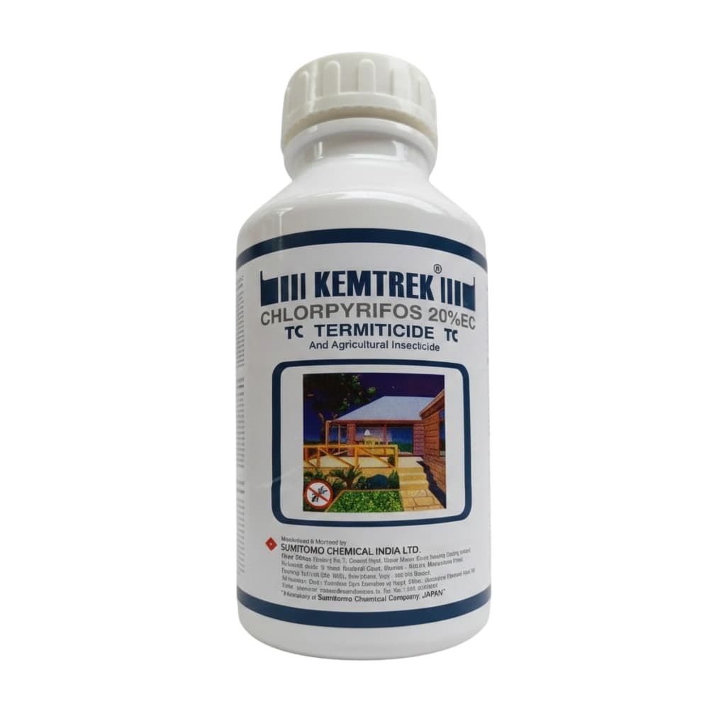 Sumitomo Kemtrek Chlorpyrifos 20% EC Insecticide For Soil, Seed, And Foliar Application - Image 1
