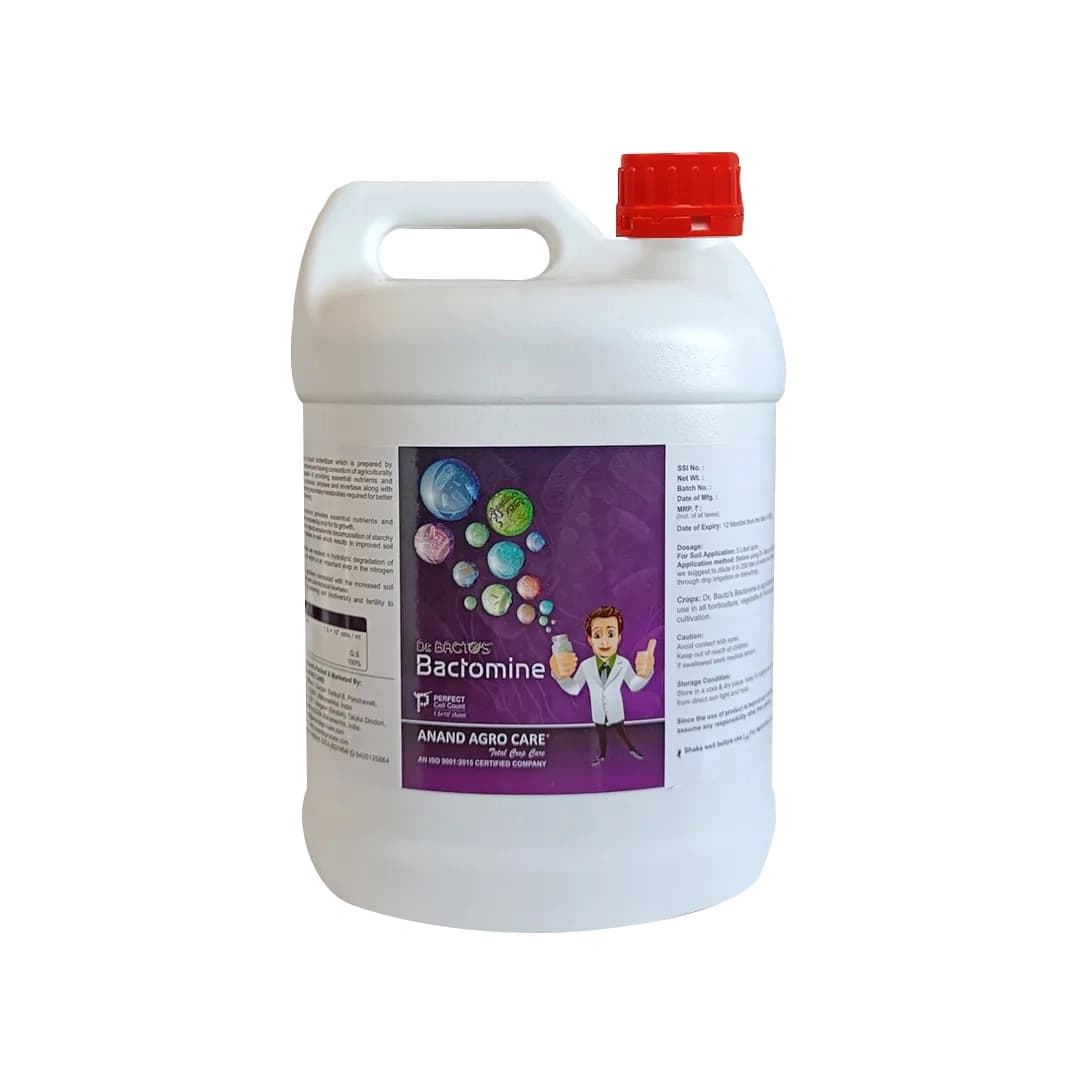 Aanad Agro Dr. Bacto\'s Bactomine, Liquid Biofertilizer, Helps In Restoring Soil Biodiversity and Fertility to Improve Crop Yield - Image 1
