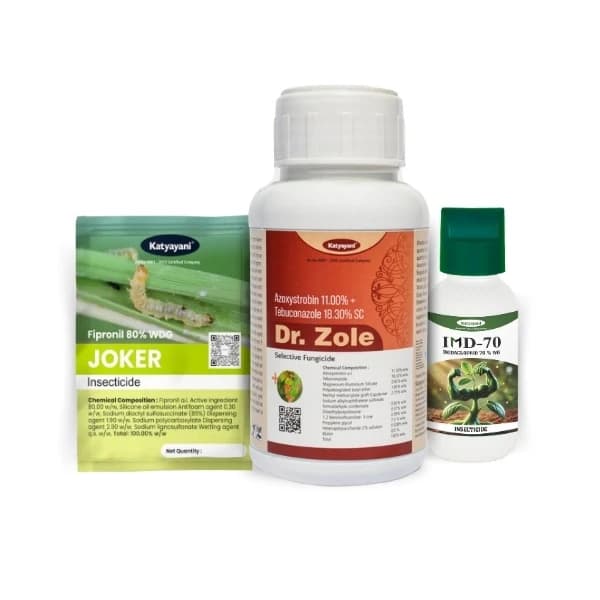 Katyayani Pyaaz Kheti Sooraksha Kit, Complete Protection For Onion Crops (Joker 40gm, IMD-70 30gm, Dr. Zole 250ml) - Image 1