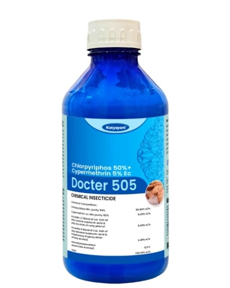 Katyayani Doctor 505 Chlorpyriphos 50% + Cypermethrin 5% EC Insecticide For Plants