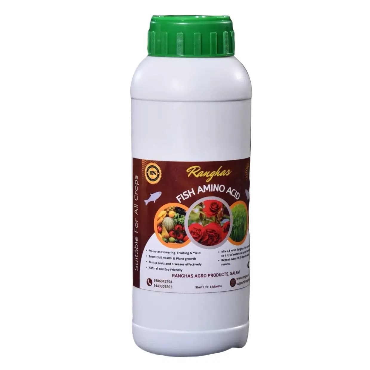 Ranghas Fish Amino Acid Plant Growth Promoter, Ideal For Flowering Plants, Leafy Vegetables, And Potted Plants - Image 1