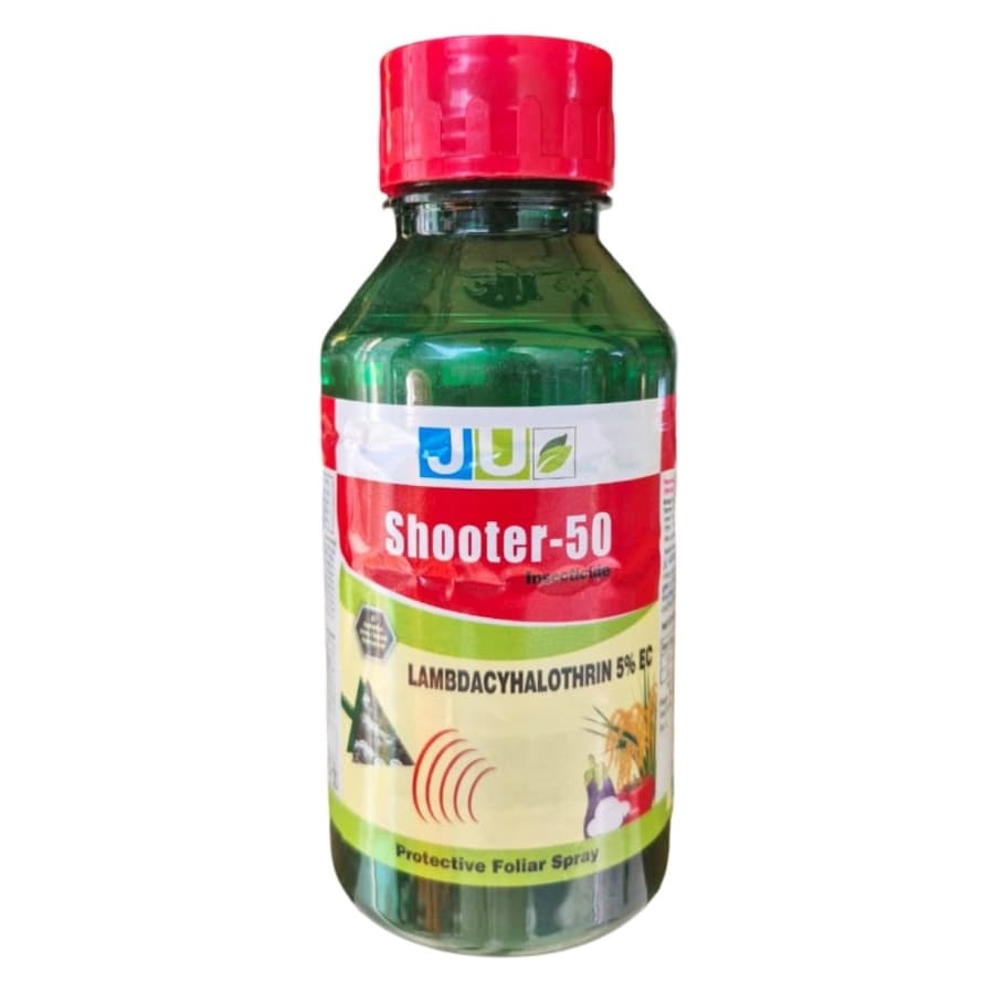 JU Shooter-50 Lambda Cyhalothrin 5% EC Insecticide, Contact and Stomach Action