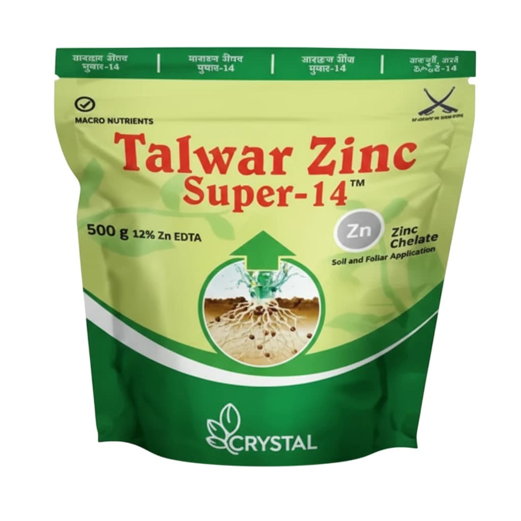 Crystal Talwar Zinc Super-14 EDTA Zinc Chelated Micronutrient, Compatible With Urea, Fertilizers And Pesticides - Image 1