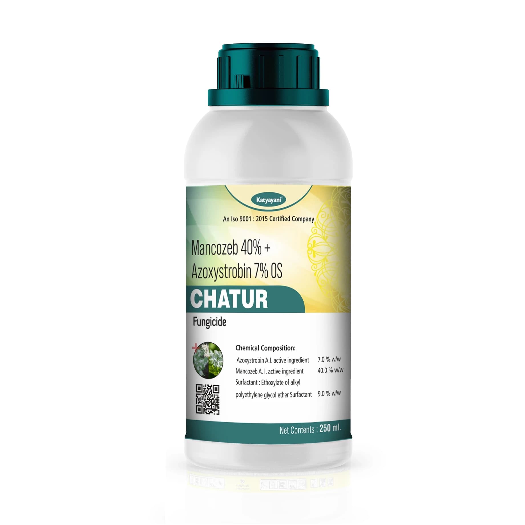 Katyayani Chatur Mancozeb 40% + Azoxystrobin 7% OS Fungicide, Effective Against Blight, Mildew & Anthracnose Control - Image 1