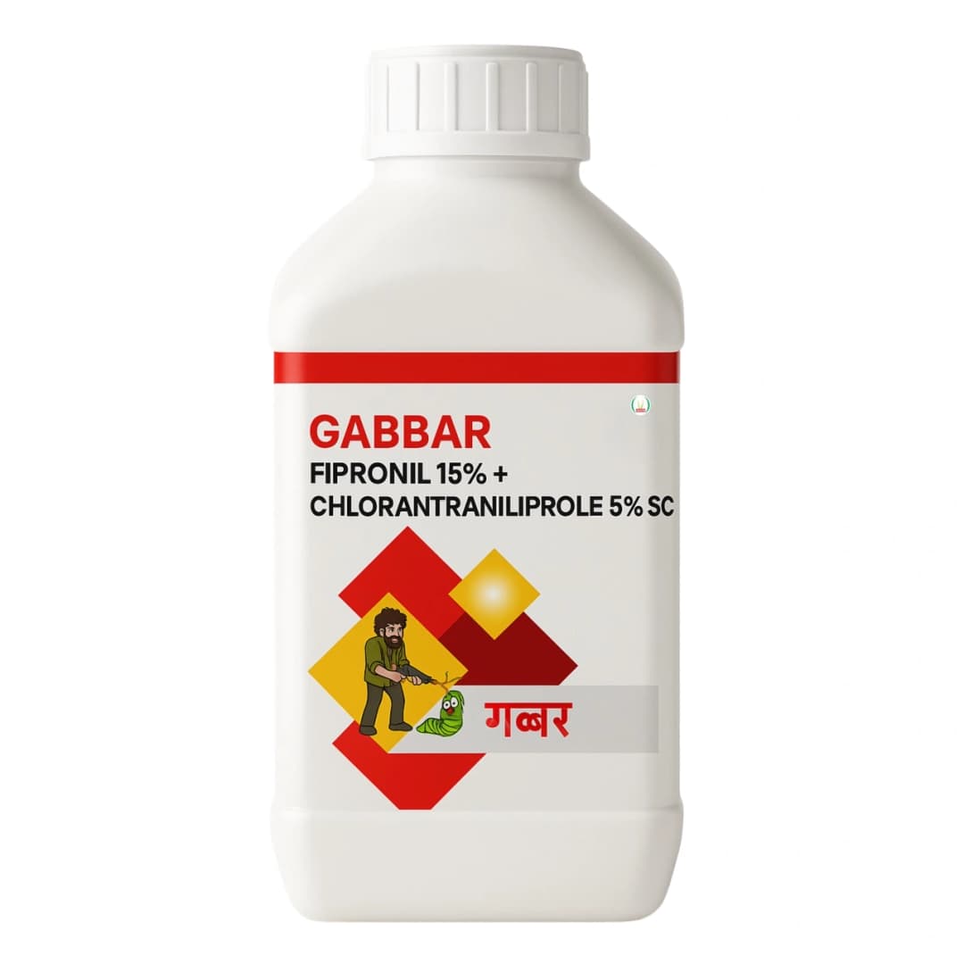 BIOSUN GABBAR Fipronil 15% + Chlorantraniliprole 5% SC Insecticide, Protection For Caterpillars & Thrips In Crops - Image 1