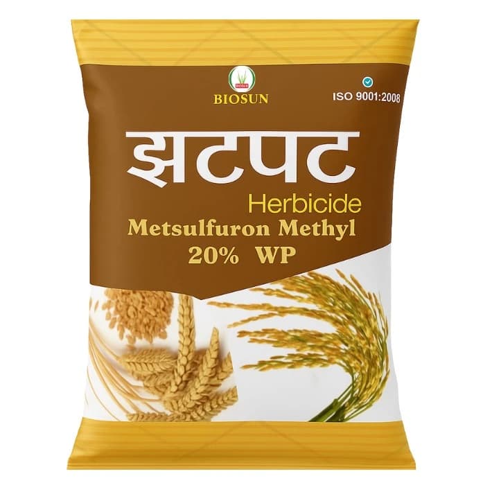 BIOSUN JHATPAT Metsulfuron Methyl 20% WP Herbicide, Post-Emergence, Control Weeds In Wheat And Rice Crops - Image 1