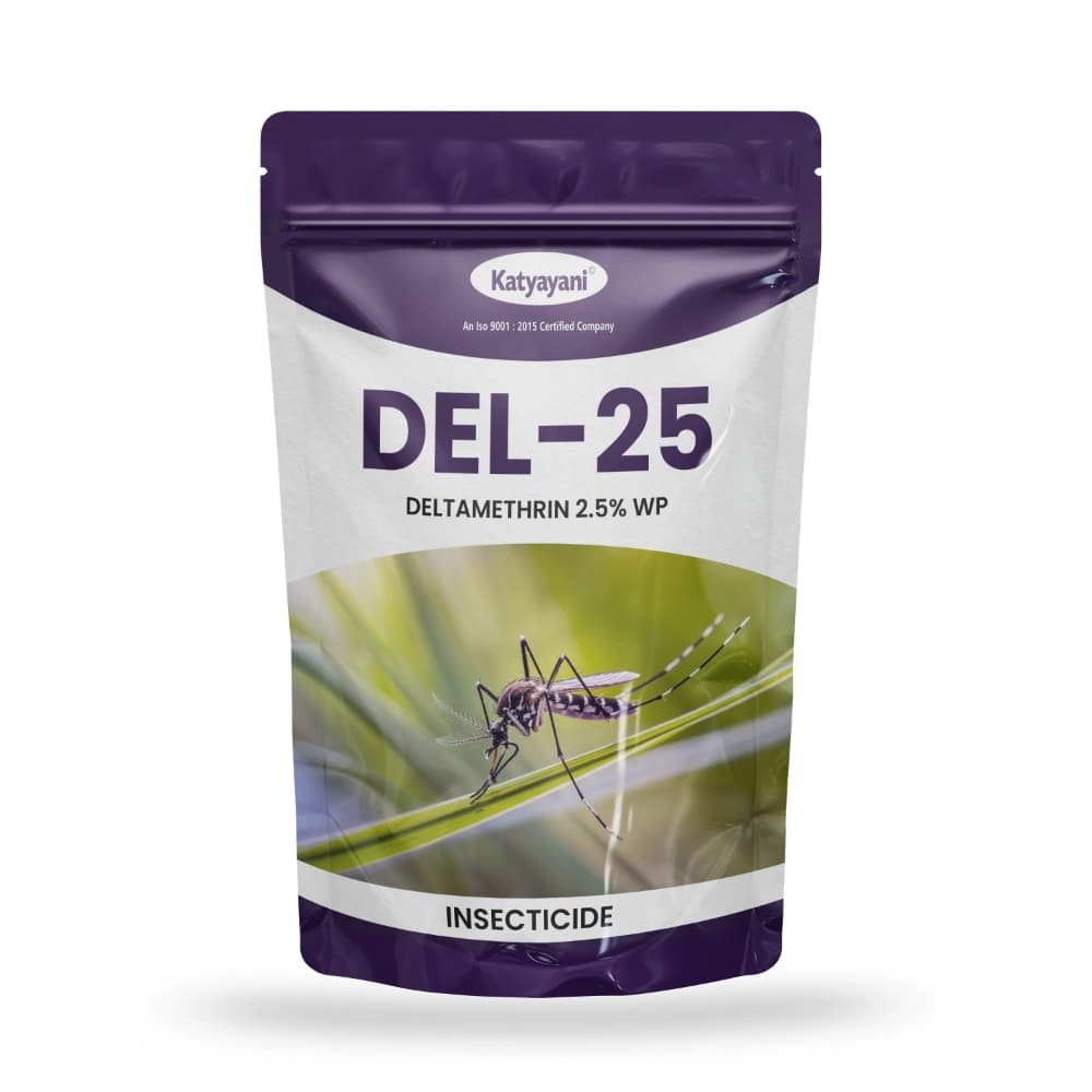 Katyayani Del-25 Deltamethrin 2.5% WP Insecticide, Contact & Stomach Action - Image 1