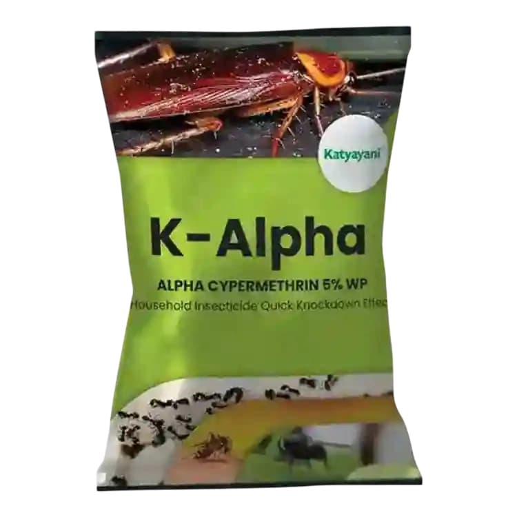 Katyayani K-Alpha Alpha Cypermethrin 5% WP Insecticide, Effective Control Against Adult Mosquitoes and Various Household Insects - Image 1