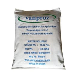 Vanproz Super Potassium Humate (98%) Organic Fertilizer, 25 KG Bag, It helps the soil to improve plant growth. 1