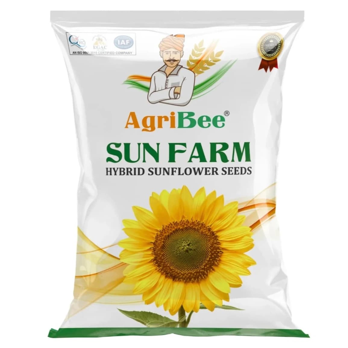 AgriBee SUN FARM F1 Hybrid Sunflower Seeds, Oil Rich, Suitable For All Seasons Variety - Image 1