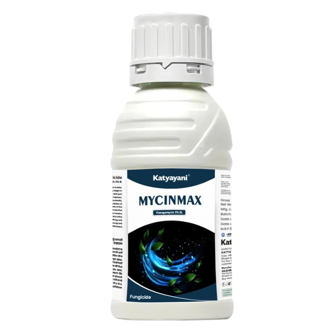 Katyayani MYCINMAX Kasugamycin 3% SL Fungicide & Bactericide, Broad Spectrum, Control For Blast, Early Blight, Black Rot And Bacterial Diseases Crops
