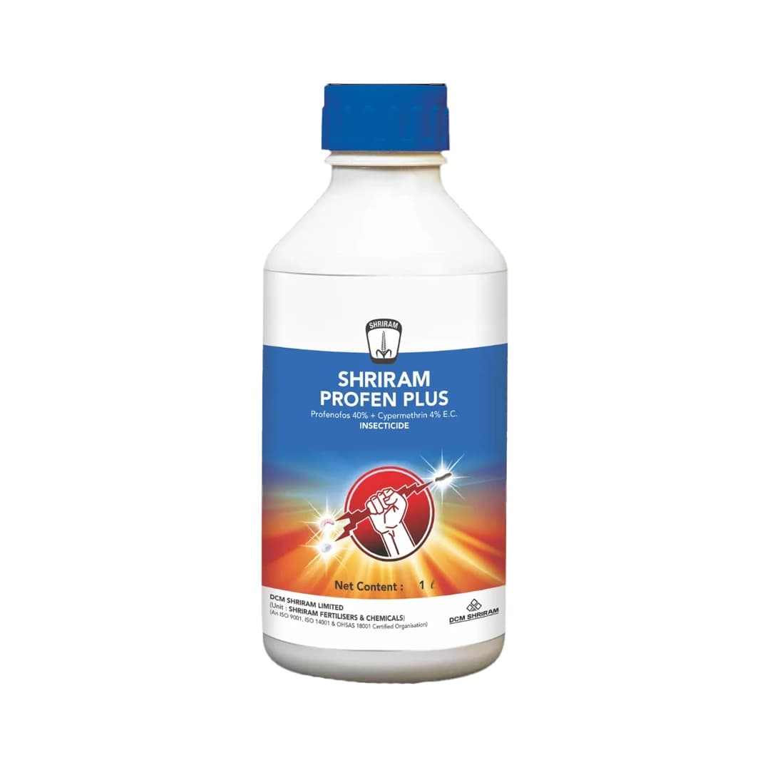 Shriram Profen Plus Profenofos 40% EC + Cypermethrin 4% EC, Use For Cotton 