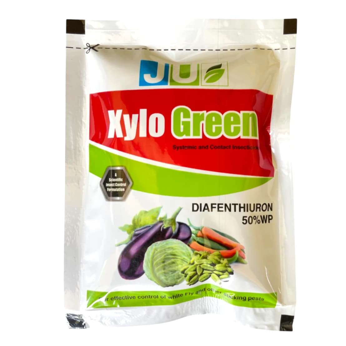 JU Xylo Green Diafenthiuron 50% WP Insecticide, Broad-Spectrum, Effective For Sucking Pests And Mites - Image 1