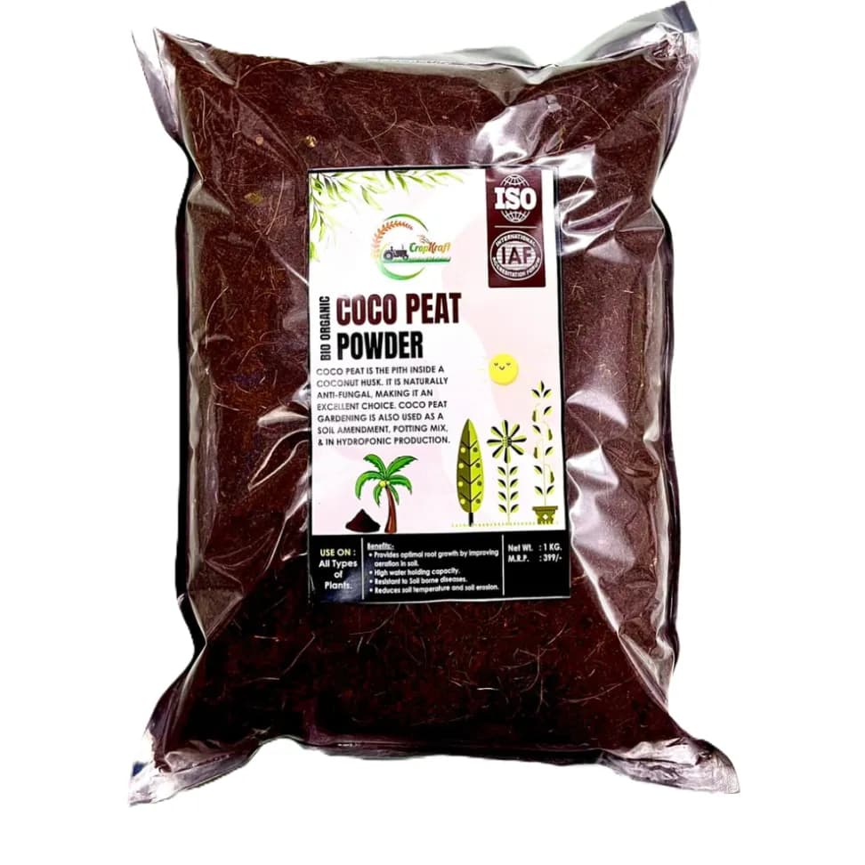 CropKraft Coco Peat Powder, Natural Soil Conditioner and Growing Medium, Ideal For Both Indoor And Outdoor Plants - Image 1