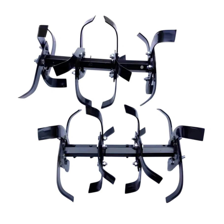 AJ Kisan Heavy Duty Diesel Rotavator Set For Power Tiller. 32 Pcs Blade, 2 Shaft, 2 Side Disc And 32 Pcs Nut, Ideal For Dry Land Cultivation - Image 1