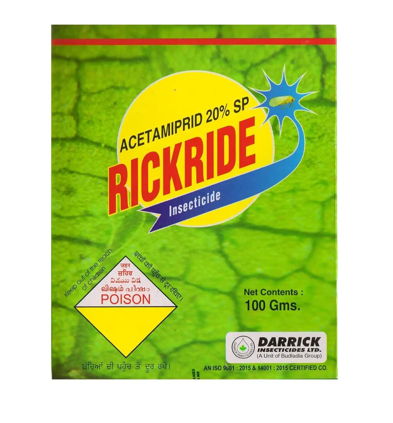Darrick RickRide Acetamiprid 20% SP Insecticide, Effective Control of For Aphid, Whiteflies, Thrips, and Jassid - Image 1