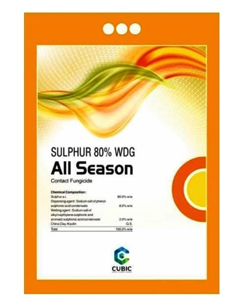 Cubic All Season Sulphur 80% WDG, Broad Spectrum Contact and Protective Fungicide - Image 1