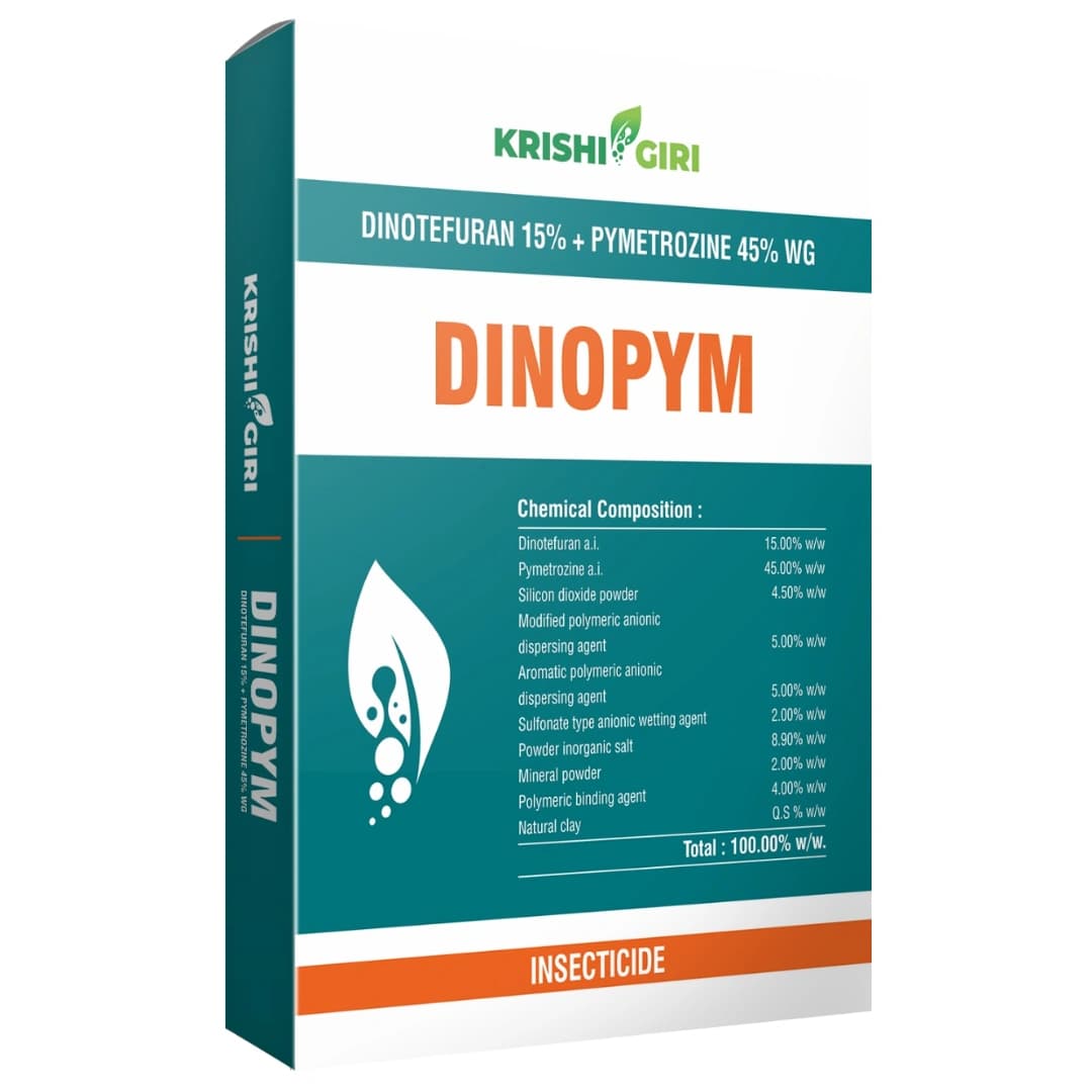 Krishigiri DINOPYM Dinotefuran 15% + Pymetrozine 45% WG Insecticide, Effective For Brown Plant Hopper And Leaf Hoppers In Rice Crop - Image 1