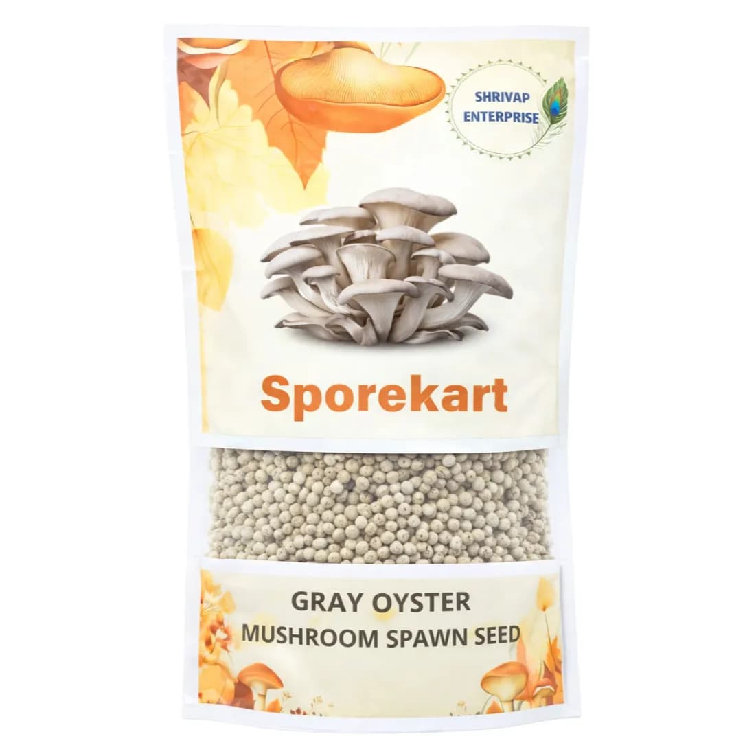 SporeKart Grey Oyster Mushroom Spawn, 100% Clean, Concentrated, Active Mycelium Grain Spawn. - Image 1