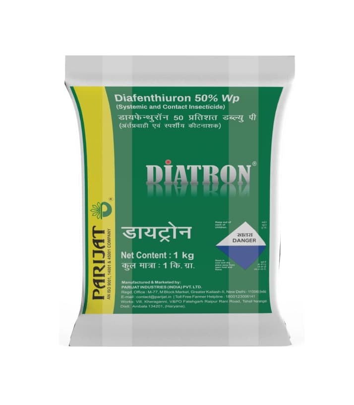 Parijat Diatron Diafenthiuron 50% WP, Broad-Spectrum Insecticide and Acaricide, Contact and Stomach Action