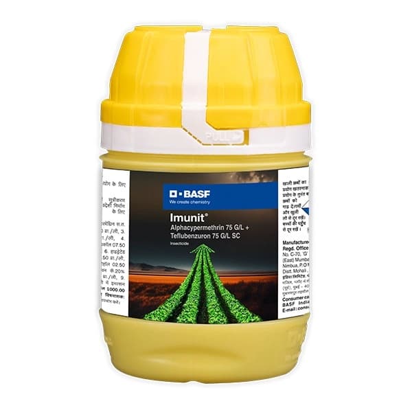 BASF Imunit Teflubenzuron 75 GL + Alphacypermethrin 75 GL SC Insecticide, Use For Cabbage, Chili, Onion, Peanut and Tomato - Image 1