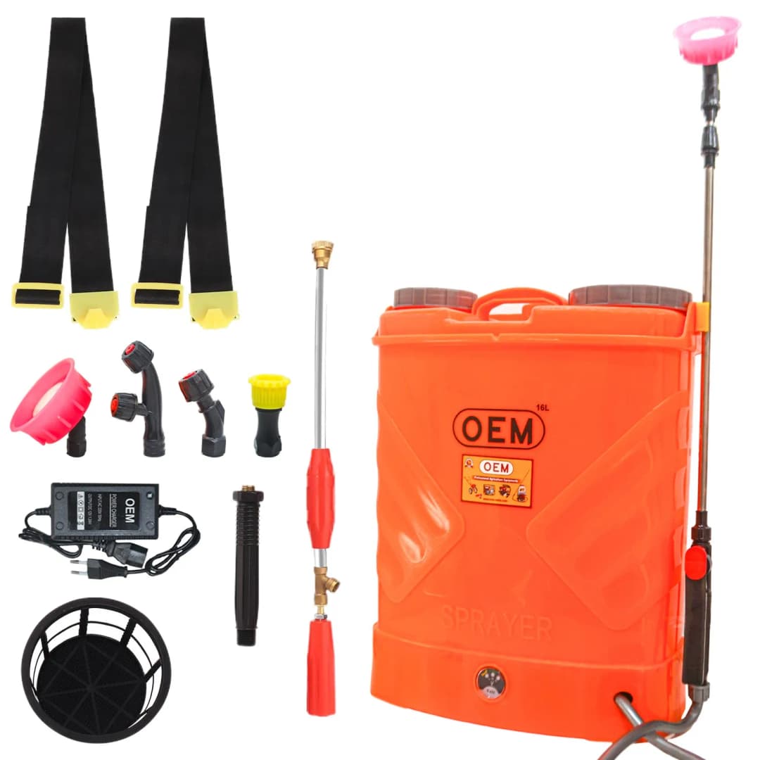 OEM Battery Operated Sprayer 12V x 8A (16 Liter Capacity) High-Pressure Knapsack For Agriculture, Gardening & Pest Control