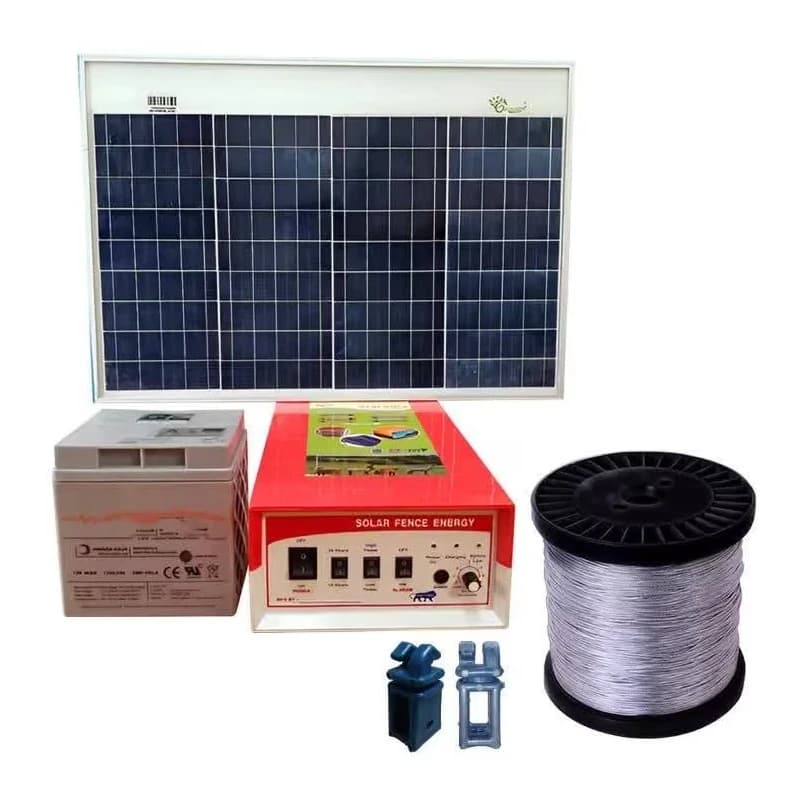 Siddhi 13kV Solar Zatka Machine With Solar Panel, Battery Insulator, Fence And Wire For 100 Bigha - Image 1