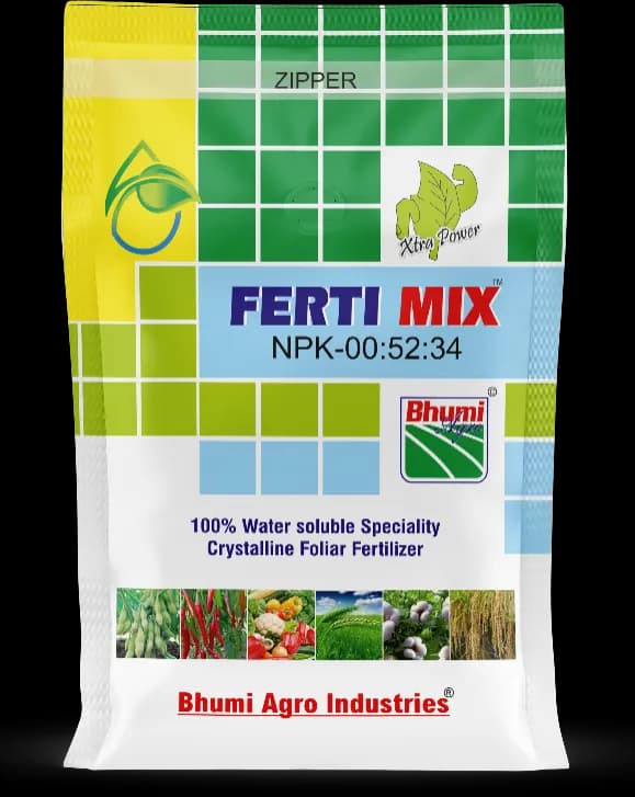 Bhumi Fertimix Npk 00:52:34 Water Soluble Fertilizer, Suitable For A Wide Range Of Agricultural And Horticultural Plants. - Image 1