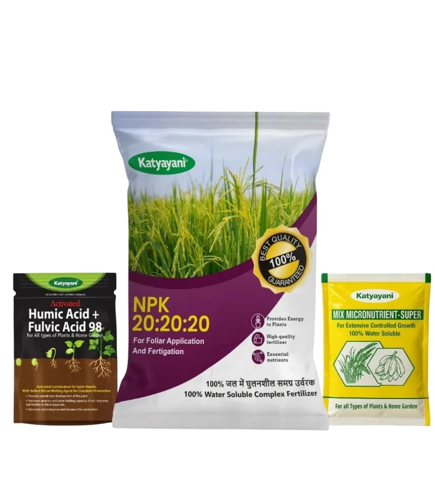 Katyayni NPK 20:20:20 with 2 Sample -Mix Micronutrients and Organic Humic Acid - Image 1