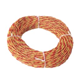Radhe 0.75mm 90 Mtr Yellow Red Double Core Flexible Copper Cable Wire, Ideal For Park Lighting, Shop Hoardings, Showrooms, Etc. 1