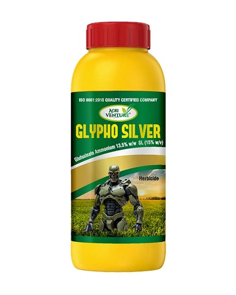 Agriventure GLYPHO SILVER Glufosinate Ammonium 13.5% SL Herbicide, Non-Selective Weed Controller - Image 1