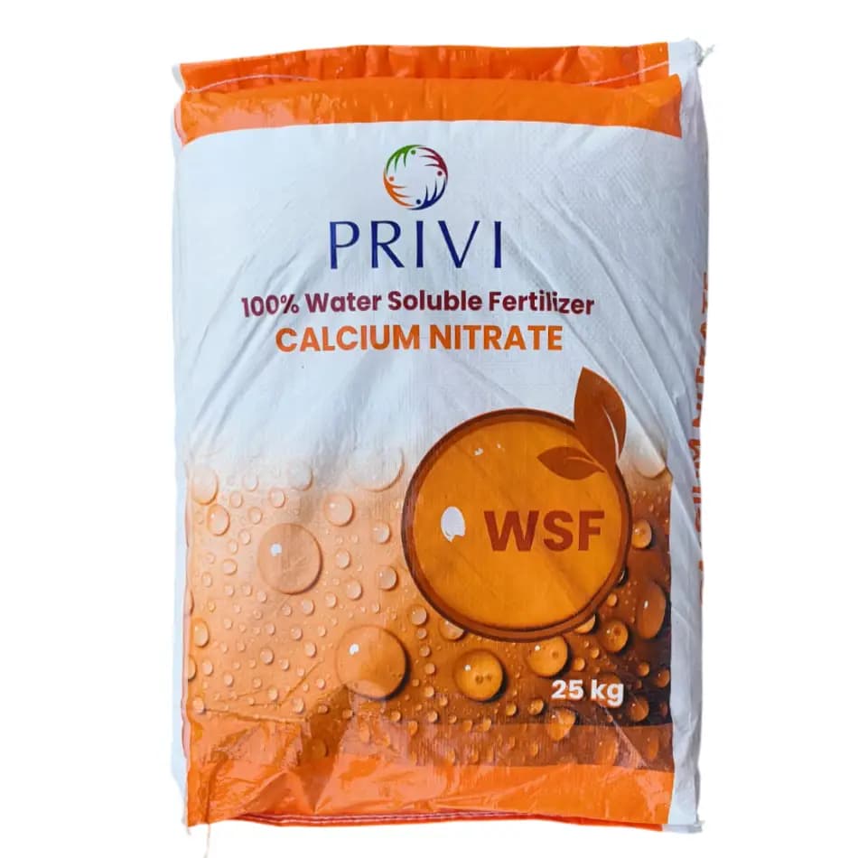 Privi Calcium Nitrate Water Soluble Fertilizer, Supports Overall Plant Growth And Development. - Image 1