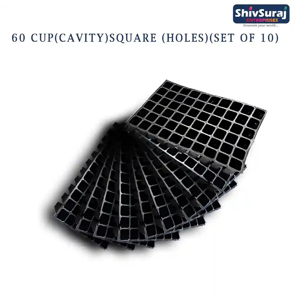 Shivsuraj 60 Cavity Seedling Tray Square Shape Hole Germination Tray, Nursery Tray For Sowing Seeds - Image 10