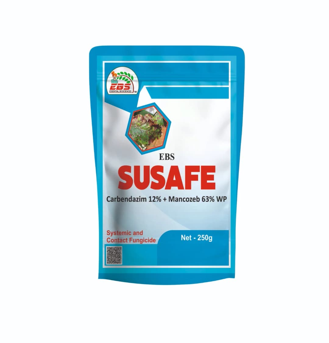 EBS Susafe Carbendazim 12% + Mancozeb 63% WP, Broad Spectrum Systemic Fungicide, Effective Against Many Disease