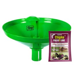 Chipku Pheromone Water Trap With Leucinodes Orbonalis Lure To Catch Brinjal Fruit Shoot Borer Insect, Moth. Useful in Brinjal & Egg Plant 1