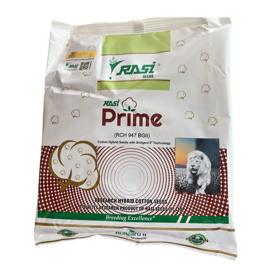 Rasi Prime RCH 947 BG II Hybrid Cotton Seeds, Big Bolls, Pest Tolerance (475 Gm)