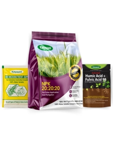 Katyayni NPK 20:20:20 with 2 Sample -Mix Micronutrients and Organic Humic Acid