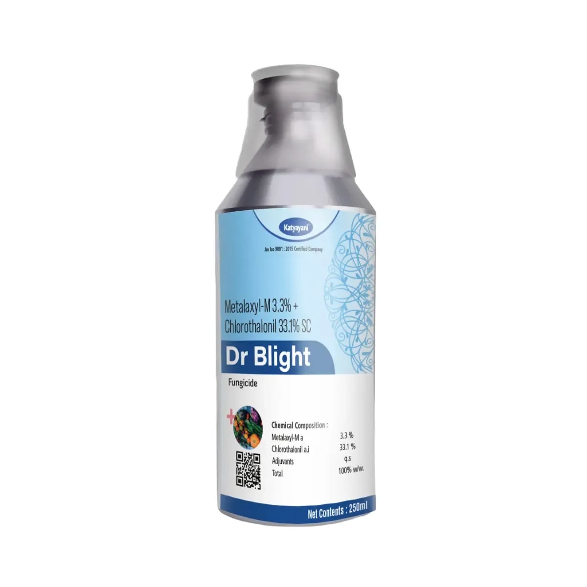 Katyayani Dr Blight Metalaxyl-M 3.3% + Chlorothalonil 33.1% SC Systemic and Contact Fungicide
