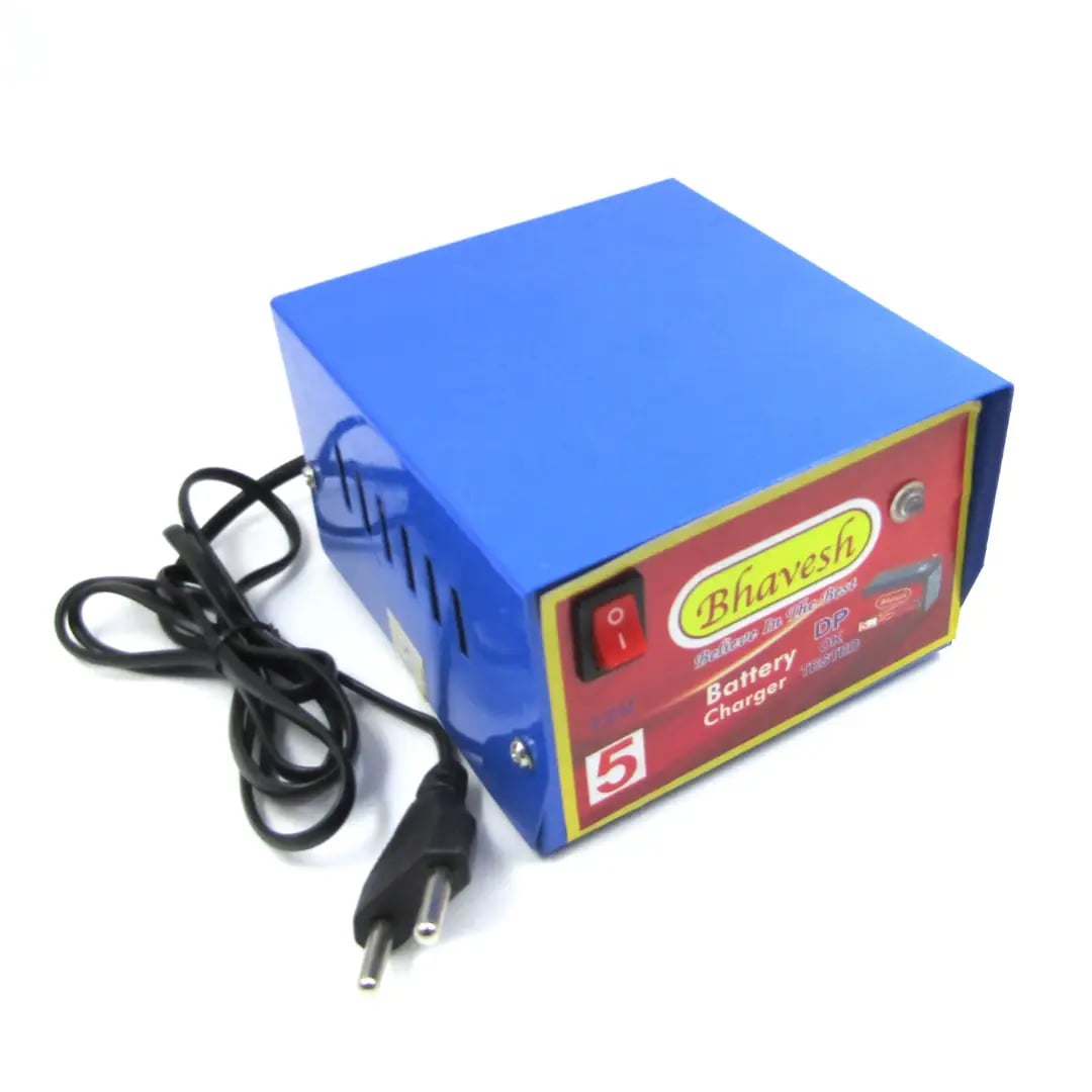 Radhe Agri 7 Ah to 50 Ah Automatic Battery Charger, Easy To Carry, Install, And Store