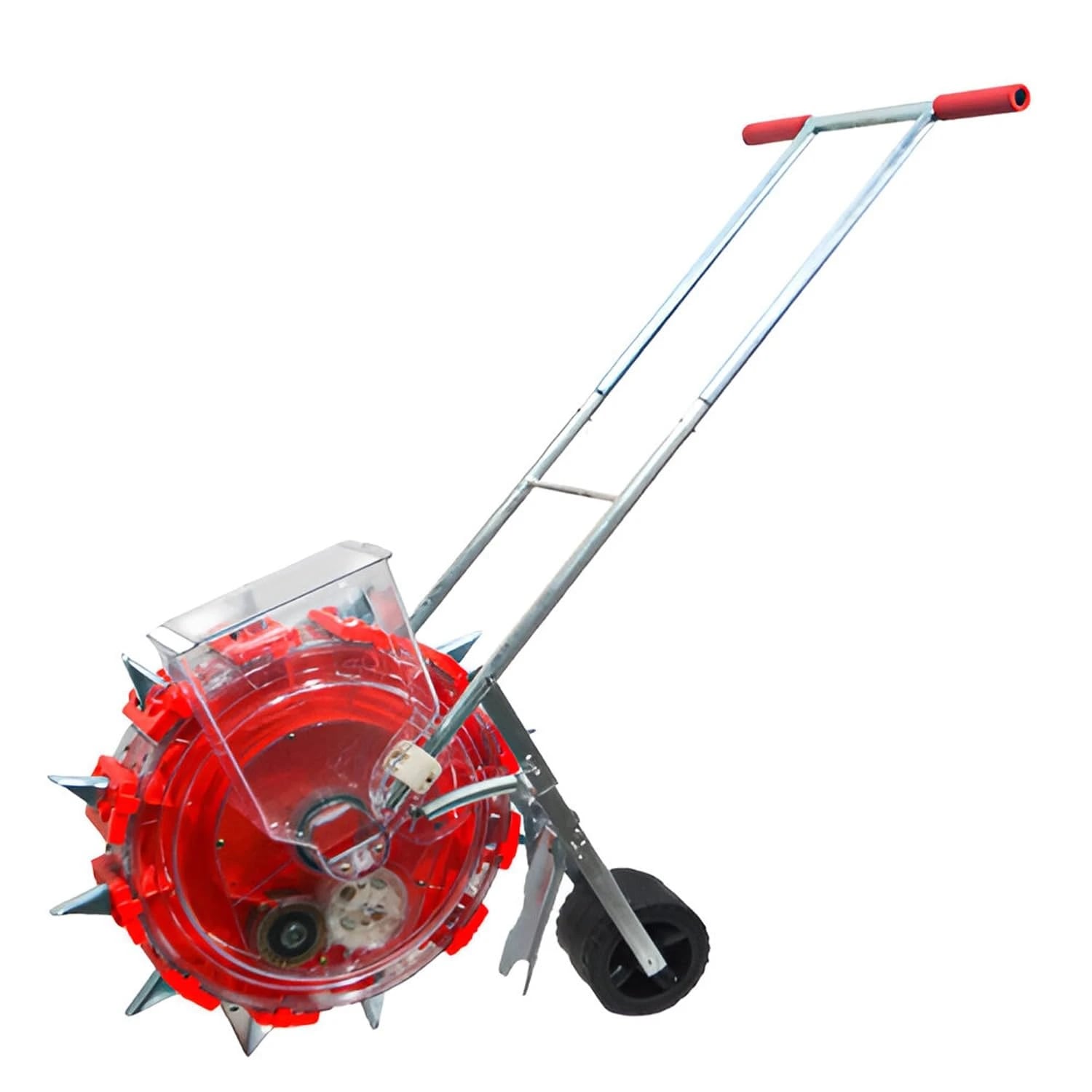 JAIVEER Hand Operated Manual Seeder, 12 Teeth, Single Row Roller Type Plant Seeder, Durable, Easy To Use, Ideal For Fields