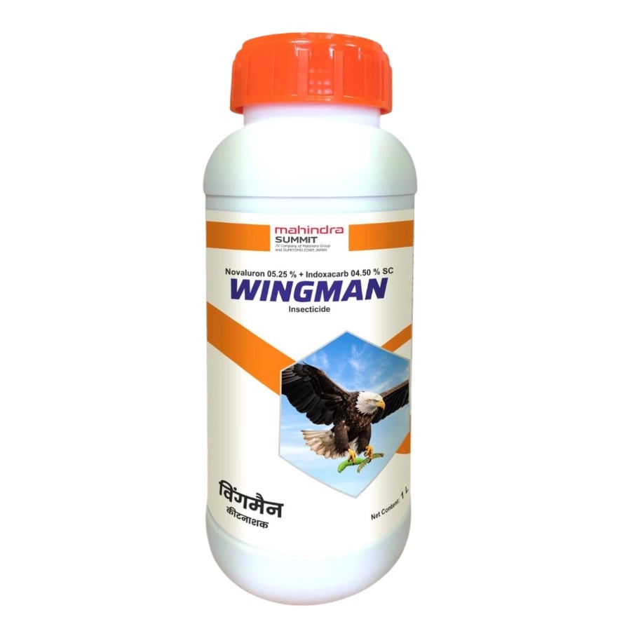 Mahindra Wingman Novaluron 5.25% + Indoxacarb 4.50% SC Insecticide, Effective For Lepidopteran Pest Control