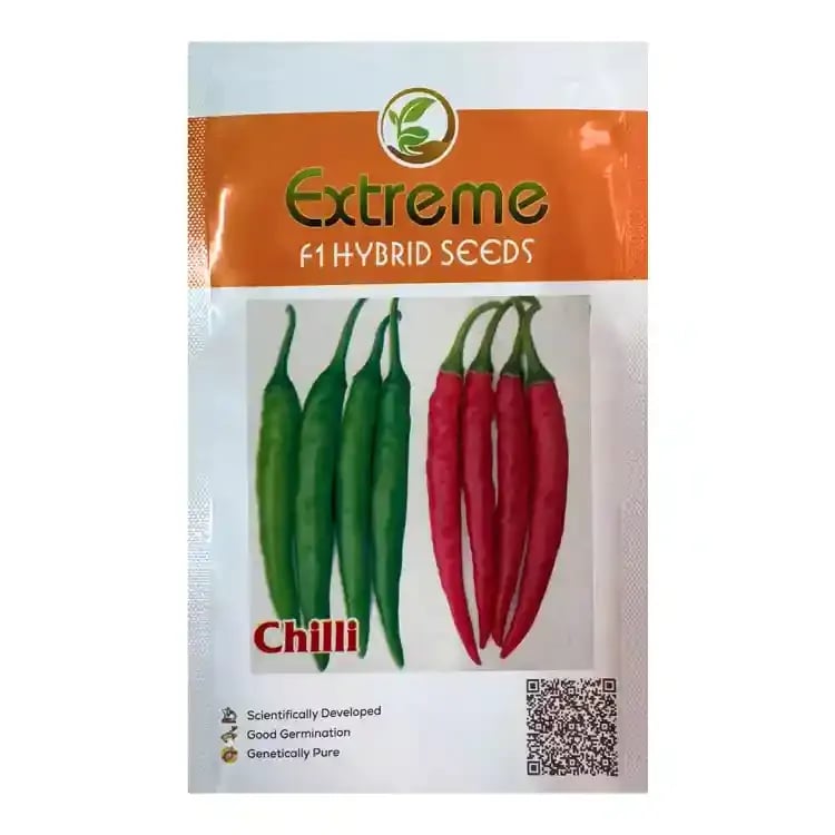 Extreme CH-27 Chilli Seeds - (Mirchi Seeds) Dual Purpose With LCV Tolerance, High Pungency