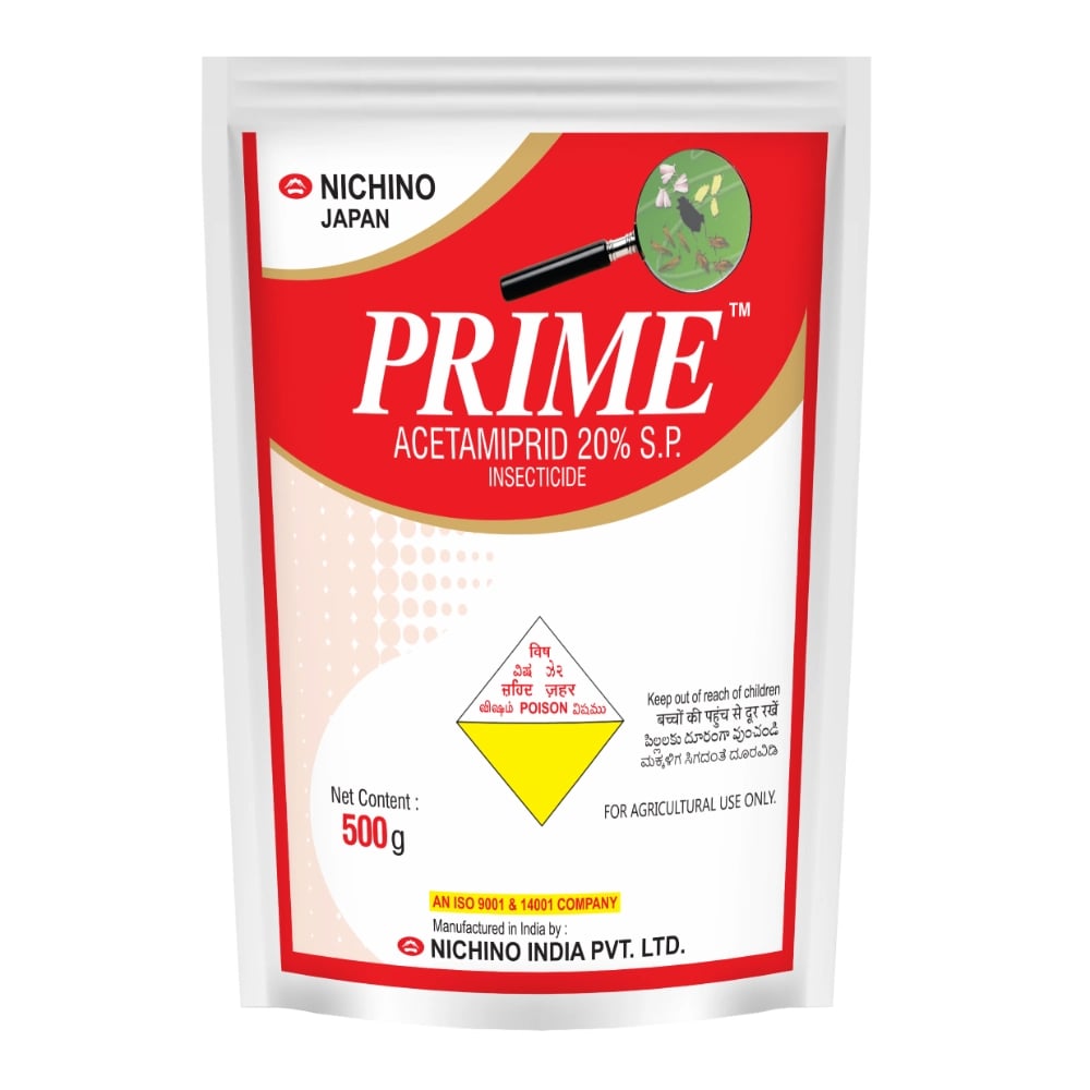 Nichino Prime Acetamiprid 20% SP Insecticide, Effective Control Sucking Pests In Crops