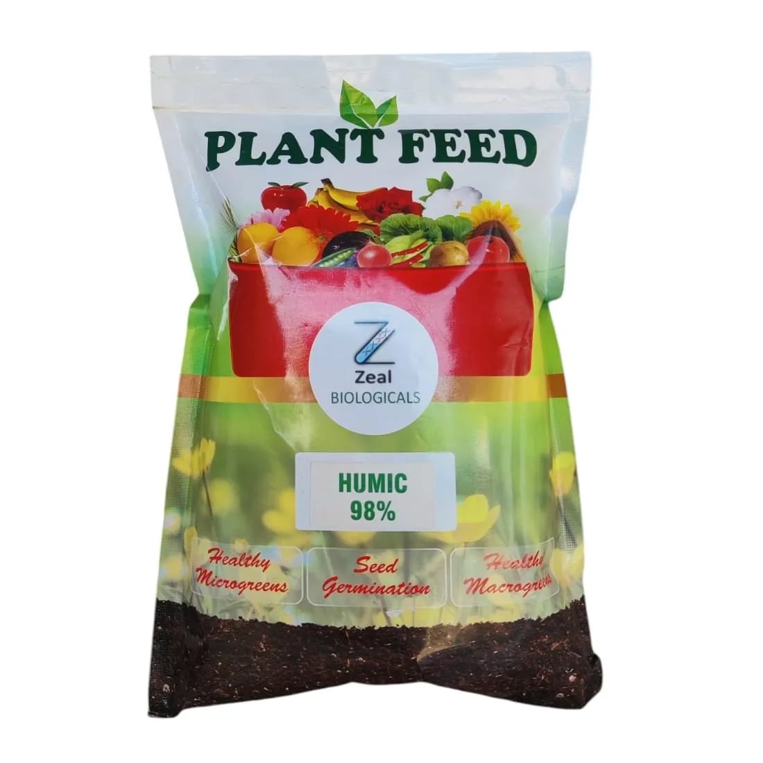 Zeal Biologicals Humic Flakes 98%, Premium Plant Growth Promoter For Root Health and Crop Nutrition
