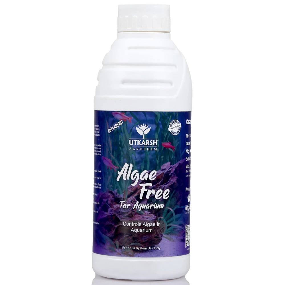 Utkarsh Algae Free For Aquarium Tank Liquid, Algae Scraper, Algae Cleaner, For Fish Tank Algae Remover